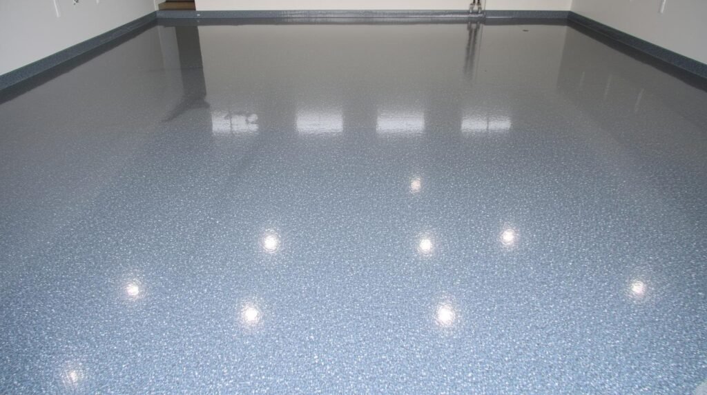 posadzka żywiczna w garażu dwustanowiskowym1600 posadzka epoksydowa Łódź